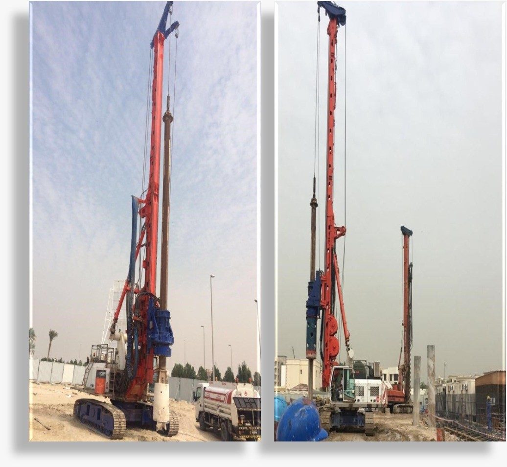 TMF piling rigs on site